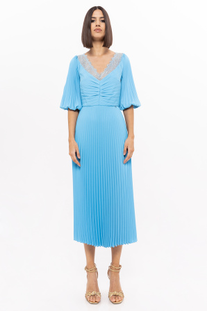 Pleated midi dress