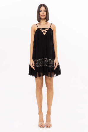 Spaghetti straps mini dress