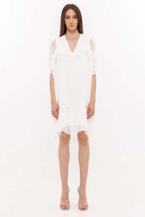 Ruffled midi dress
