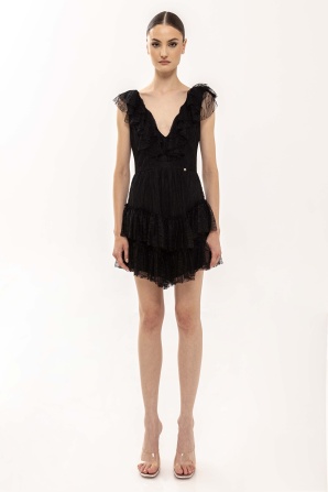 Ruffled lace dress