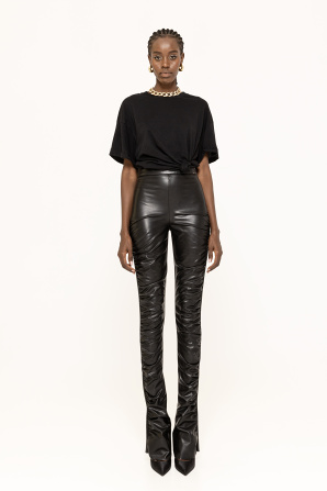 Faux leather pants