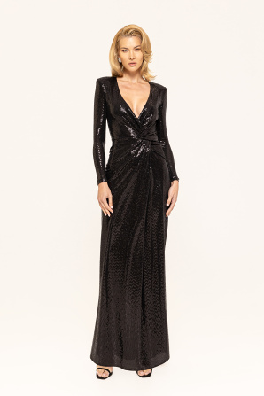 Sequin-embellished maxi dress