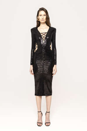 Sequin-embellished midi dress