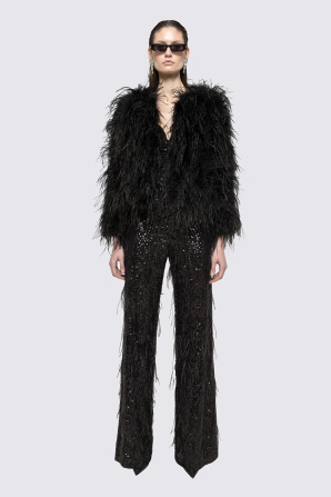 Ostrich-feather jacket