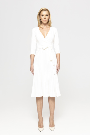 Belted midi dress