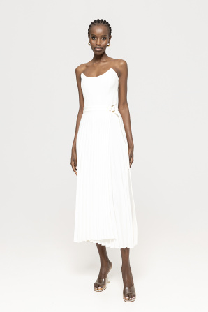 Pleated midi skirt