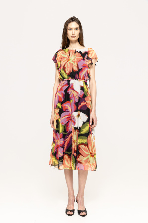 Printed midi dress