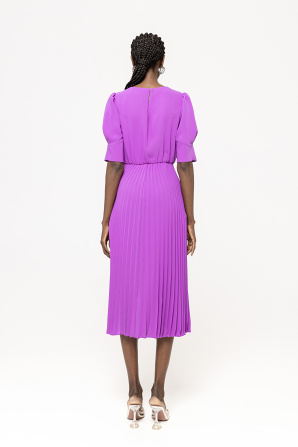 Pleated midi dress