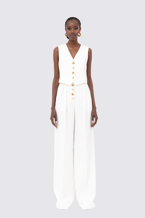 High-rise wide leg pants