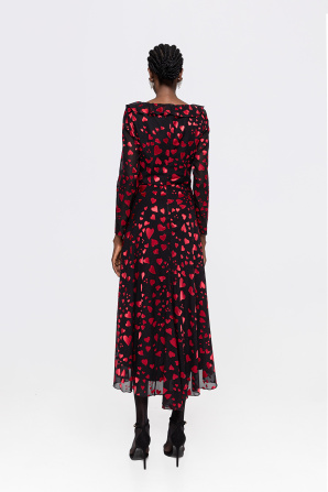 Ruffled midi dress