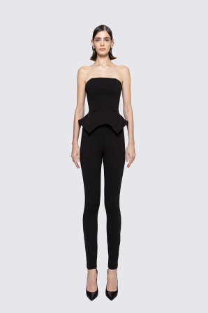 Crystal-embellished leggings