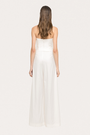 High-waisted wide-leg pants