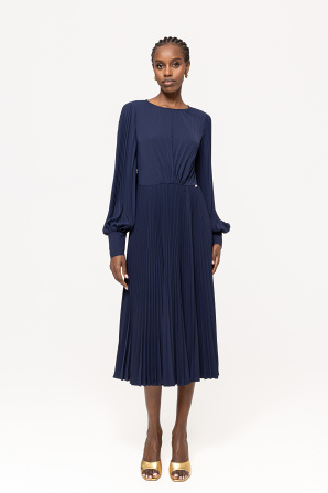 Pleated midi dress