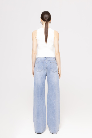 Mid-rise straight jeans