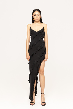Ruffled maxi dress