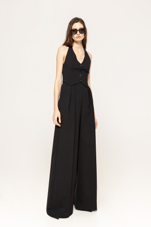 Backless halter-neck waistcoat