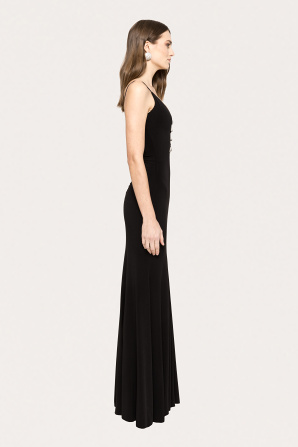 Bow-detail jersey maxi dress