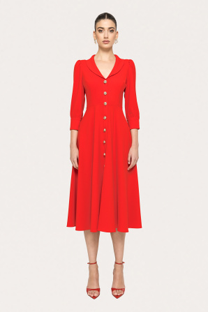 Crepe midi dress