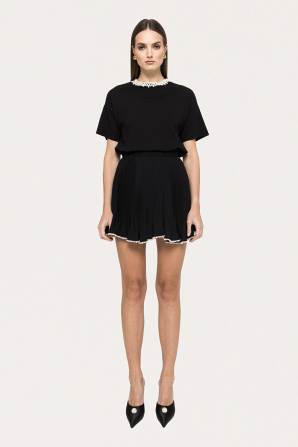 Pearl-detail viscose top