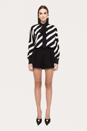 Scarf-detail shirt
