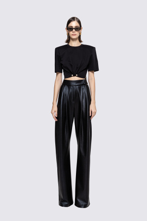 Cropped cotton top