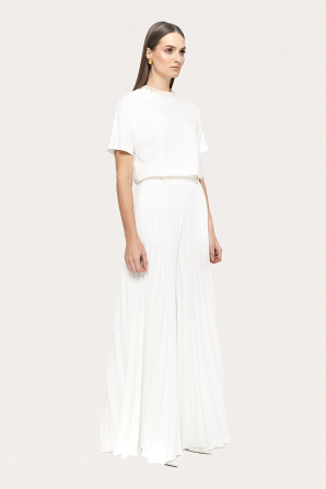 Pearl-detail viscose top