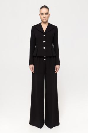 Crystal-embellished single-breasted blazer
