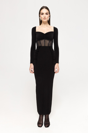 Corset-style maxi dress