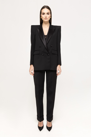 Double-breasted wool blazer