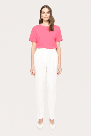 Pearl-detail viscose top