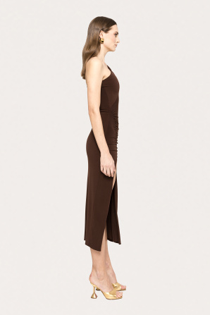 Open-back jersey midi dress