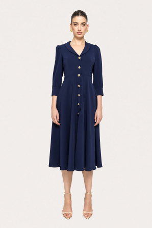 Crepe midi dress