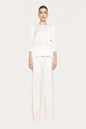 Ruffled viscose top