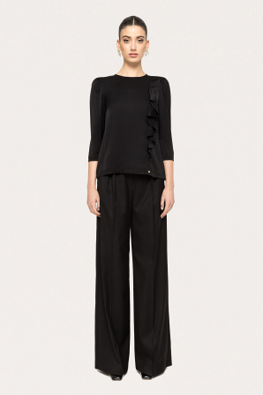 Ruffled viscose top