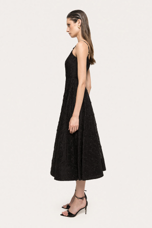 Embroidered midi dress