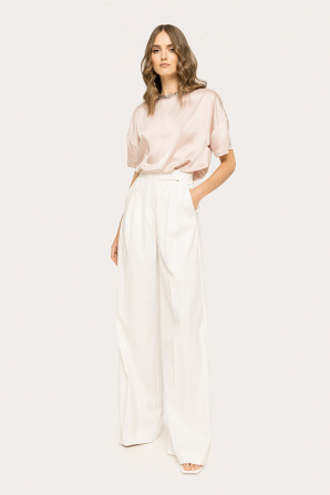Chain detail satin top