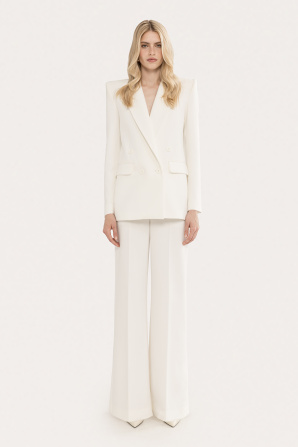 High-waisted wide-leg pants