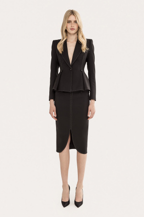 High-waisted pencil skirt