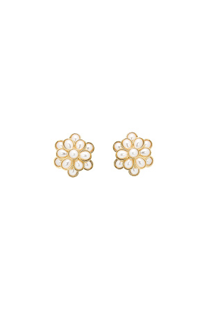 Faux-pearls stud earrings