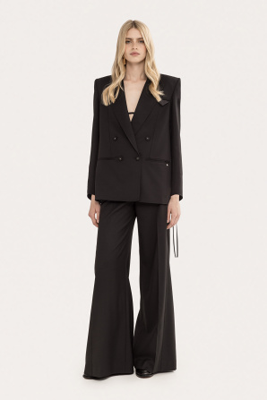 Wide-leg linen pants