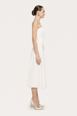 High-waisted midi skirt