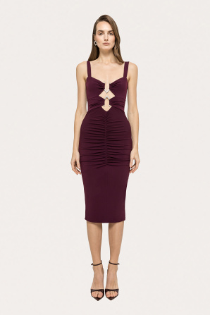 Ruched midi dress