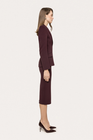 Single-breasted crepe blazer