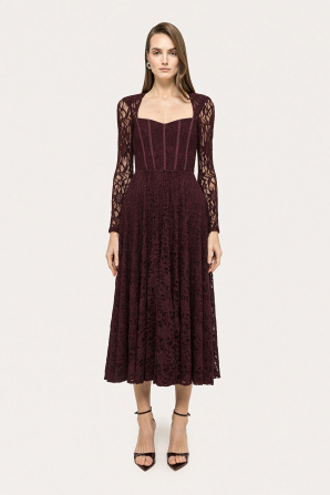 Lace midi dress