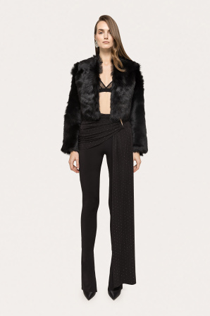 Cropped fur jacket