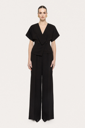 V-neck crepe top