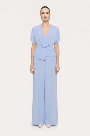 V-neck crepe top