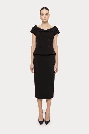 High-waisted pencil skirt