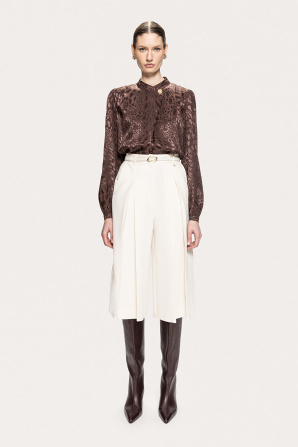 Leopard print viscose top