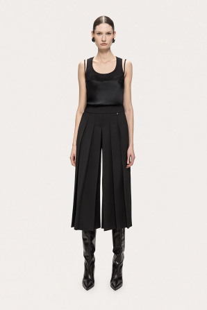 Satin layered-effect top